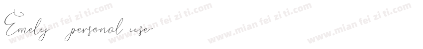 Emely   personal use字体转换